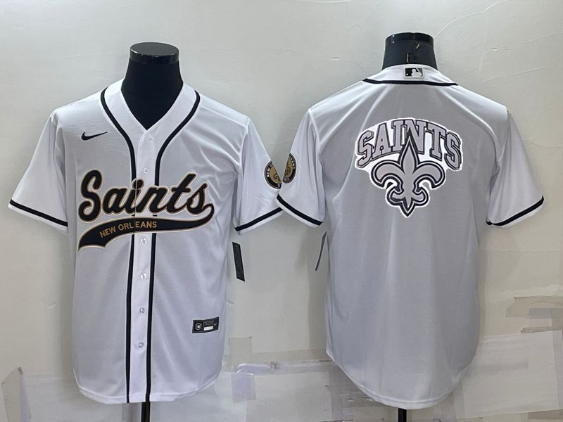 Men New Orleans Saints Blank White 2022 Nike Co branded NFL Jerseys1